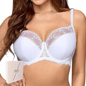Dámské spodní prádlo Podprsenka polovyztužená SEMI-SOFT krajková AVA 1030 bílá 100C