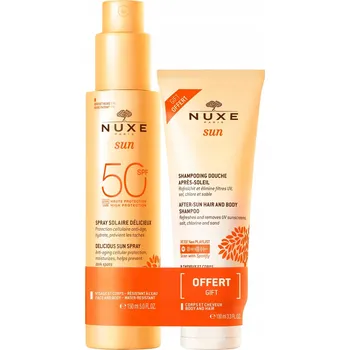 Přípravek na opalování Nuxe Sun Mléko na opalování SPF 50 + sprchový gel 100 ml