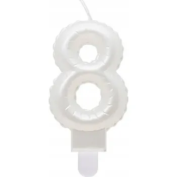 Na dort narozeninám Číslice 8, perleťově bílá
