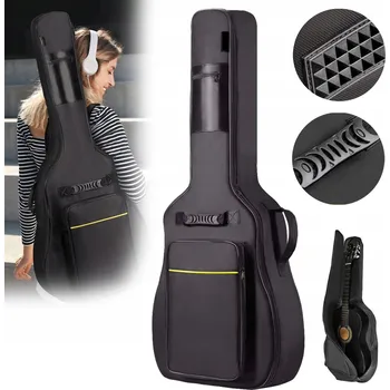 Obal pro strunný nástroj VODĚODOLNÉ ELEKTRICKÉ POUZDRO NA KYTARU S POPRUHY, PŘENOSNÁ TAŠKA NA KYTARU