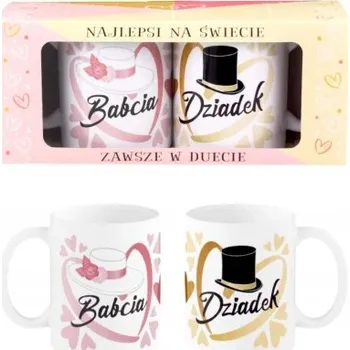 Keramický hrnek 330 ml Hrnek pro DĚDU, hrnek pro BABIČKU, sada dvou hrnků pro prarodiče dárek pro dědu, dárek pro babičku, hrnek se jménem dárkový hrnek