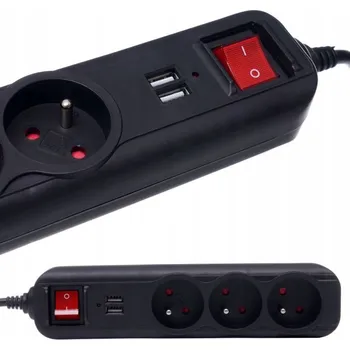 Napájecí kabel Prodlužovací Kabel Kraft&Dele 1,5 m 3 ks černá