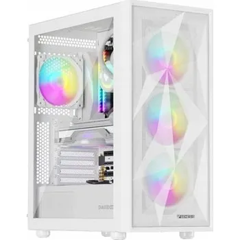 PC skříň Počítačová Skříň Genesis Diaxid 605 ARGB Midi Tower ATX Okno Bílá