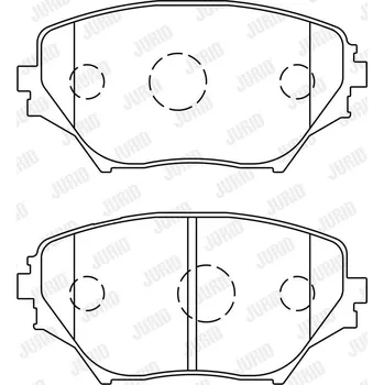 Brzdová destička Sada brzdových destiček, kotoučová brzda JURID 572487J