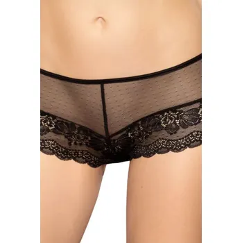 Dámské erotické kalhotky Erotické kalhotky Ellba - ROZA černá XL