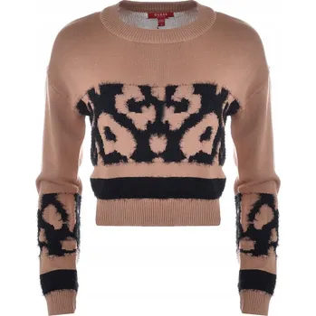 Dámský svetr Guess dámský svetr hnědý klasický do pasu velikost L