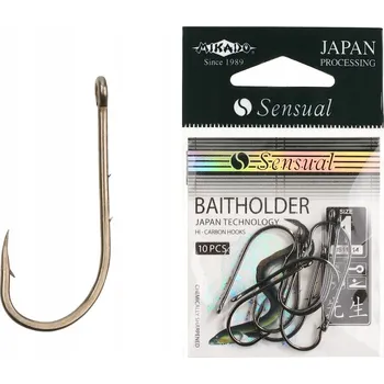Rybářský háček Háčky na mořské přívlačové Háčky s protihrotem Mikado Sensual Baitholder Br 10 ks