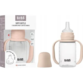 dudlíky Plastová láhev BIBS 150 Ml antikoliková 6m+ dudlík silikon bez BPA Blush