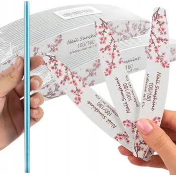 PILNÍKY na pilování nehtů pro manikúru ZEBRA loďka 100/180 50 kusů