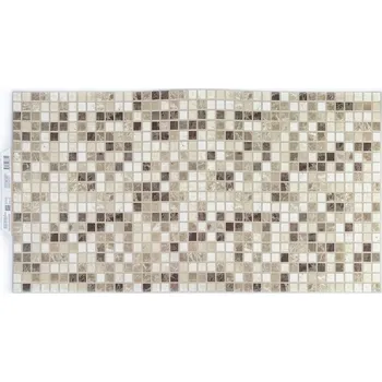 3D PVC obkladový panel Béžový mramorový mozaikový vzor