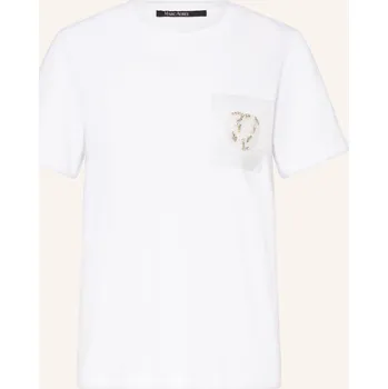 Dámské tričko Marc Aurel Dámské Tričko S Ozdobnými Perličkami, bílá, 42