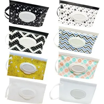 Kojenecká váha Přenosná krabička na vlhčené ubrousky s 8 kusy, opakovaně použitelná a znovu naplnitelná cestovní