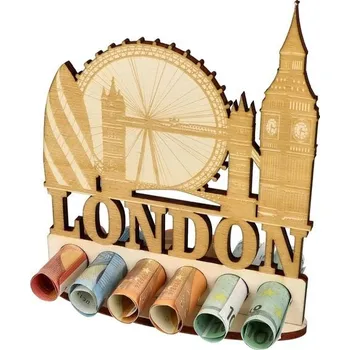 Party dekorace Dřevěný dárek XL Londýn WORD FEIGHTS