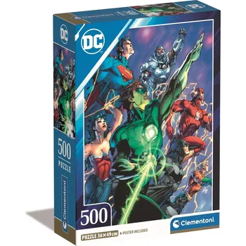 Puzzle CLEMENTONI DC Comics Liga Spravedlnosti 500 dílků