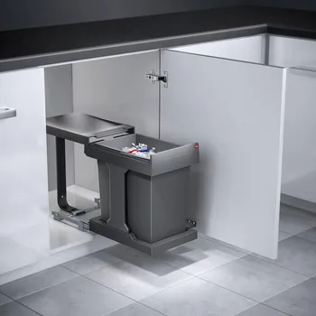 Odpadkový koš Hailo Öko trio Plus L bílý - Nášlapný třídič odpadu