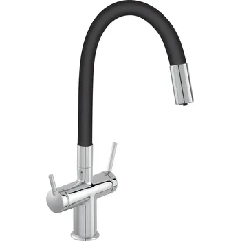 Vodovodní baterie NOVASERVIS Baterie Novaservis Filtrata dřezová, stojánková, s elastickým ramenem, chrom, BFT41B BFT41B