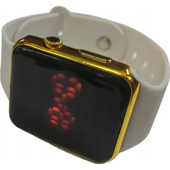 Hodinky DÁMSKÉ HODINKY SILIKONOVÉ BÍLÉ MATNÉ LED DIGITÁLNÍ