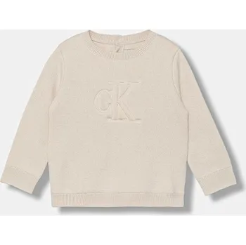 Pánský svetr Kojenecký svetr Calvin Klein Jeans IN0IN00234.9BYA béžová 12X, vel. 80