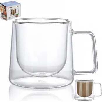 Hrnek sklo 250ml dvoustěnný ucho TRG-55