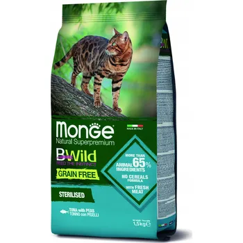 Krmivo pro kočku MONGE BWILD CAT STERILISED - Tuňák 1,5kg