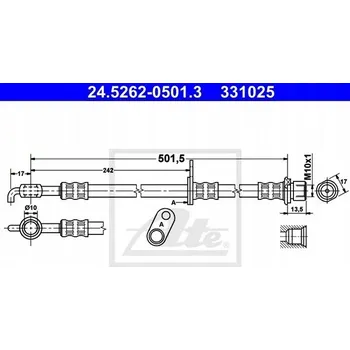 Brzdová hadice ATE 24.5262-0501.3 Brzdová hadice