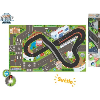 Koberec Mikrotrading Koberec dopravní okruh 120 x 72 cm na baterie se světlem