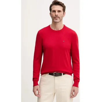 Pánský svetr Bavlněný svetr Tommy Hilfiger MW0MW39999 červená 33X, vel. M