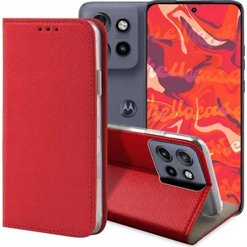 Pouzdro na mobilní telefon FLIPOVÉ POUZDRO PRO MOTOROLA EDGE 50 NEO / THINKPHONE25 ČERVENÉ MAGNETICKÉ