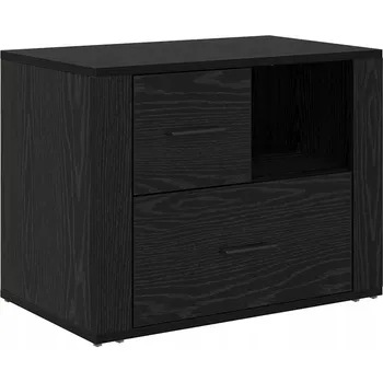 Noční stolek Noční Stolek Černý dub 60 x 36 x 45 cm Materiál na bázi dřeva