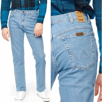 Pánské džíny Wrangler Pánské džíny střihu Regular Fit, rovné nohavice, velikost 38/32