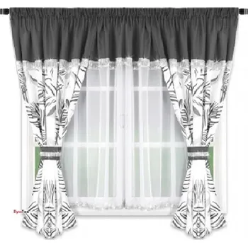 Záclona BytoTex Záclona se závěsem Lola šedá 400x160 cm