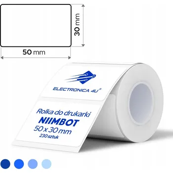 Samolepící etiketa Bílé štítky Niimbot B1 B4 B21 B3S samolepicí samolepky 50x30