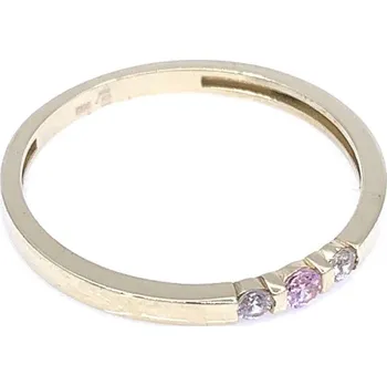Prsten Diante Zlatý prsten s bílým a růžovým kamenem 59643216.55