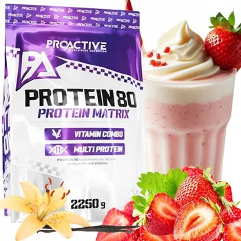 Protein Protein ProActive prášek 2250 g příchuť vanilka-jahoda