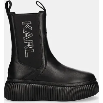 Dámská zimní obuv Kožené kotníkové boty Karl Lagerfeld KREEPER KL42343.000 černá 99X, EUR 36