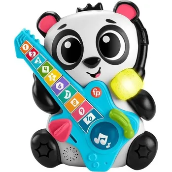 Party dekorace Fisher-Price Sync Squad Panda Toys, čísla pro miminka a batolata s hudbou a interaktivními světly,