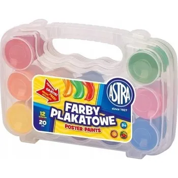 Vodová barva Plakátové barvy Astra 12 ks vícebarevné 20 ml v kufříku