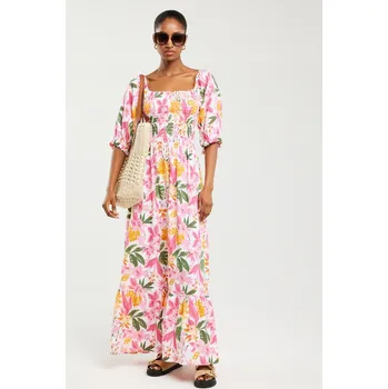 Dámské šaty ŠATY maxi šaty BIG STAR s květinovým potiskem Dinova 000 S