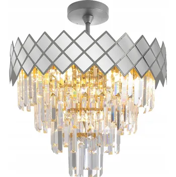 Kulatý Stropní Svítidlo Milagro 50 x 50 cm, bezbarvá, stříbrná