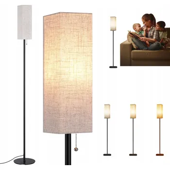 Stojací lampa Stojací lampa Bedee Floor Lamp E27 9 W béžová, černá