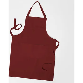 Pracovní zástěra Od Máry Zástěra na vaření s kapsou z kvalitní bavlny Barva zástěry: bordová