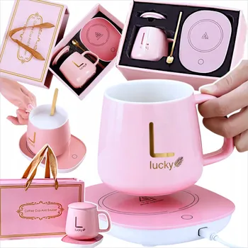 DÁRKOVÁ SADA OHŘÍVAČ KÁVY ČAJE HRNEK s Ohřívačem RŮŽE