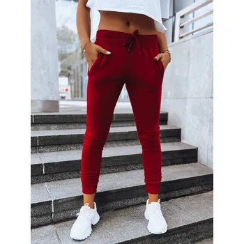 Dstreet Dámské tepláky Fits vínová M UY0206 30535