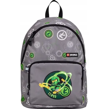 Školní batoh Školní batoh vícekomorový LEGO, odstíny šedé a stříbrné, vícebarevný, zelený, 18 l