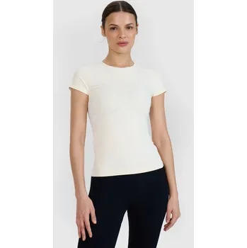 Dámské tričko Dámské funkční triko 4F 4FWSS25TFTSF1270 OFF WHITE M-L