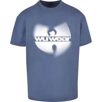 Pánské tričko WU Wear Faded Logo Oversize Tee - vintageblue 4XL