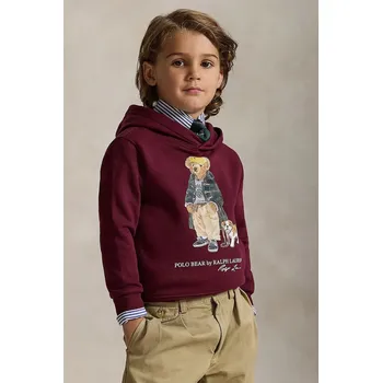 Chlapecká mikina Dětská mikina Polo Ralph Lauren 322979491001 burgundské 93X, vel. 102-108