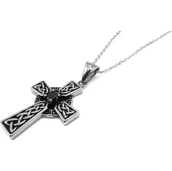 Náhrdelník Steel Jewelry Řetízek a Přívěsek KELTSKÝ KŘÍŽ Chirurgická ocel NH240241 dárkové balení zdarma
