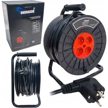 Napájecí kabel PRODLUŽOVACÍ BUBNÍK STAVEBNÍ ZAHRADNÍ 25M 3x2,5 KABEL LIŠTA NA BUBNU CE