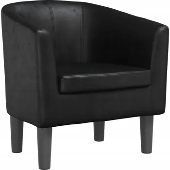 Křeslo Klubové křeslo, černé, potažené umělou kůží